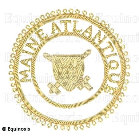 Badge / Macaron GLNF – Grande tenue provinciale – Grand Poursuivant – Maine Atlantique – Brodé main